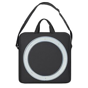 14" Ring Carrying Bag with Durable Nylon,Portable Camera Ring Light Carrying Case for 14 inch Selfie Ring Light,14 inch Desk LED Ring Light Protector-Black