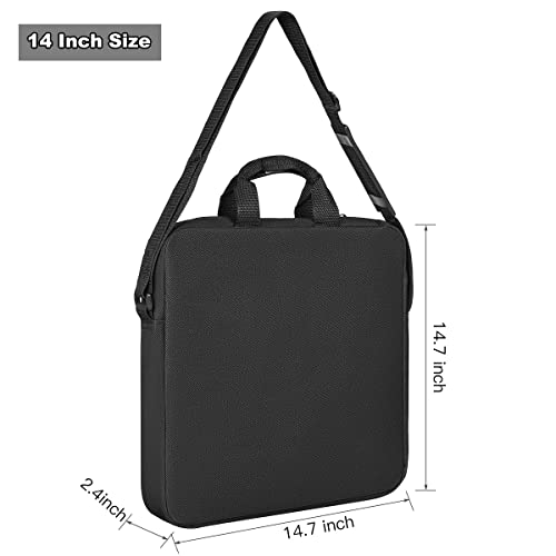 14" Ring Carrying Bag with Durable Nylon,Portable Camera Ring Light Carrying Case for 14 inch Selfie Ring Light,14 inch Desk LED Ring Light Protector-Black