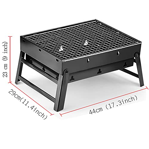 Charcoal Grill, BBQ Grill Folding Portable Lightweight smoker Grill, Barbecue Grill Small desk Tabletop Outdoor Grill for Camping Picnics Garden Beach Party