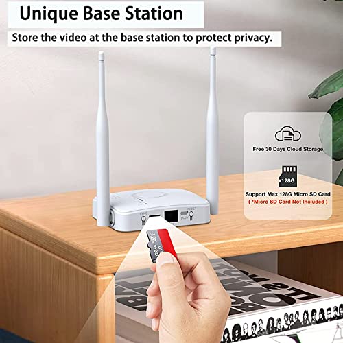 Wireless Solar Security Camera Outdoor,Solar Home Security Camera System, Forever Power,100% Wire-Free,1080P Night Vision Camera, 2 Way Talk,PIR Motion Detection,IP66 Waterproof,Cloud Storage/SD Slot