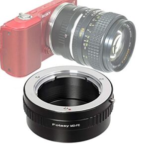 fotasy minolta md mc rokkor lens to e mount adapter, md e mount, md to e, compatible with sony a7 a7r a7s ii iii iv a9 a7c alpha 1 a6600 a6500 a6400 a6300 a6100 a6000 a5100 a5000 a3500 zv-e10