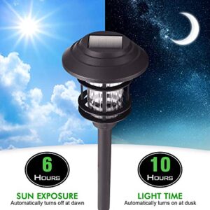 Azirier Solar Lights Outdoor Waterproof Security Lights Easy Install Garden Lights for Garden Path Walkway Light 12 Pack