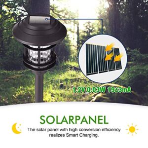 Azirier Solar Lights Outdoor Waterproof Security Lights Easy Install Garden Lights for Garden Path Walkway Light 12 Pack