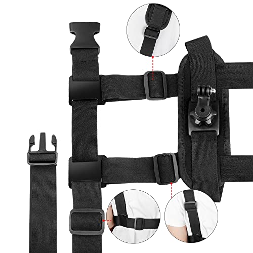 Taisioner Shoulder Strap Body Mount Clamp for GoPro AKASO DJI OSMO or Other Action Camera Video Record Accessories (2022 Improve Version)