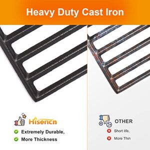 Hisencn Grill Cooking Grates for Dyna Glo DGH474CRP DGH483CRP DGF493BNP DGB494SPB DGF493PNP-D DGB495SDP DGB495SDP-D DGB493SPB DGB463CNP 70-01-911 70-02-656 Cast Iron Replacement Grid Parts 3 Pack