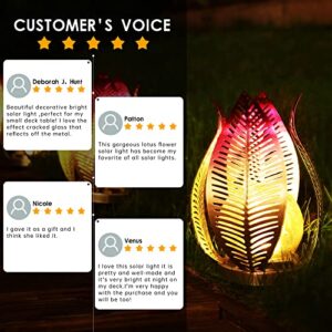 QZGE Garden Solar Lights Outdoor Decor Waterproof Crackle Glass Globe Lights,Metal Yard Art Outdoor Solar Table Lamp for Decorations Garden,Patio,Lawn,Balcony Or Courtyard.