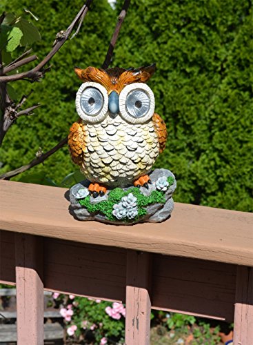 Solar Powered Owl Outdoor LED Garden Light