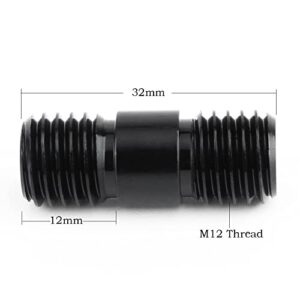NICEYRIG M12 Thread 15mm Rod Rail Extension Connector and Rod End Stopper Screw Applicable for Standard 15mm Rod Support DSLR Rig Rail Block - 460