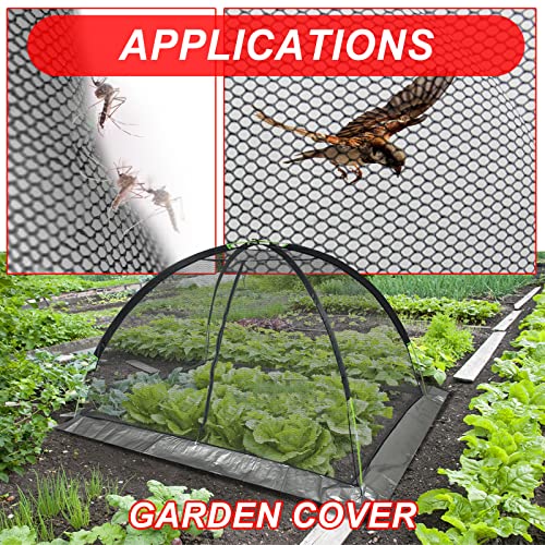 Kapler Pond Garden Cover 12x9FT Garden Net Dome Pond Covers for Outdoor Ponds with Zipper and Stakes, Pond Cover for Fish Shade Leaves, Nylon Mesh Protection Pond Netting Tent for Garden Yard Pool