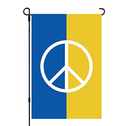 12×18 Inch Peace Ukraine Garden Flag Double Side 3-Layer Polyester Flag With Two Grommets For Indoor And Outdoor Decor