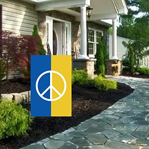 12×18 Inch Peace Ukraine Garden Flag Double Side 3-Layer Polyester Flag With Two Grommets For Indoor And Outdoor Decor