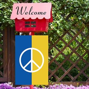 12×18 Inch Peace Ukraine Garden Flag Double Side 3-Layer Polyester Flag With Two Grommets For Indoor And Outdoor Decor