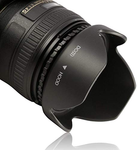 52mm Tulip Flower Lens Hood for Nikon Z5 24-50mm, D3100, D3200, D3300, D5100, D5200, D5300, D5500 with 18-55mm VR II Lens, Canon EOS M50 Mark II with 55-200mm, Fuji XT-200 15-45mm Lens