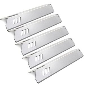 zemibi 15″ grill parts for dyna-glo, uniflame 5 burner, uniflame gbc1059wb, backyard grill replacement dgf510sbp, gbc1059wb, by13-101-001-13, by15-101-001-02, stainless steel heat plate shield, 5-pack