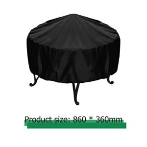 baijingjing Round BBQ Grill Cover, Waterproof Barbecue Oven Protector, for Garden Patio