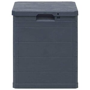 Tidyard Garden Storage Deck Box Plastic 23.8 Gal Lockable Garden Container Cabinet Toolbox for Patio, Lawn, Poolside, Backyard Outdoor Furniture 16.7 x 17.3 x 19.7 Inches (W x D x H)