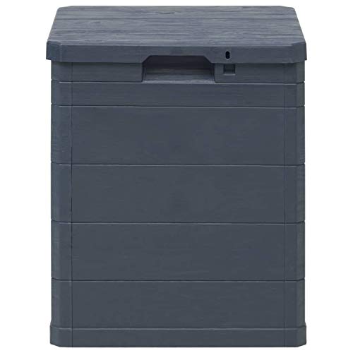 Tidyard Garden Storage Deck Box Plastic 23.8 Gal Lockable Garden Container Cabinet Toolbox for Patio, Lawn, Poolside, Backyard Outdoor Furniture 16.7 x 17.3 x 19.7 Inches (W x D x H)