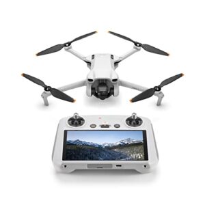 dji mini 3 (dji rc) – lightweight and foldable mini camera drone with 4k hdr video, 38-min flight time, true vertical shooting, and intelligent features