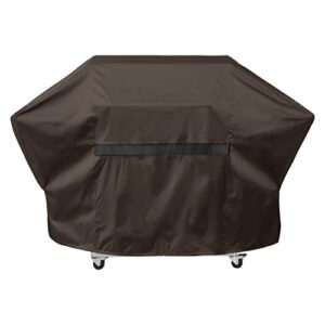 true guard 100538850 water stain/uv patio furniture, 600d rip-stop heavy duty waterproof grill, fade resistant outdoor bbq cover, 52″, brown