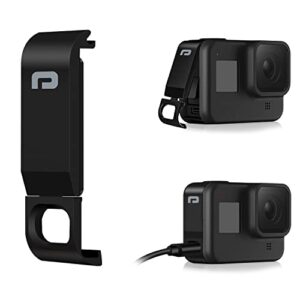 parapace replacement side door for gopro hero 8 black,battery cover removable type-c charging port adapter repair part camera accessories