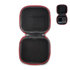 HSU Mini Carrying Case Compatible with GoPro Hero 11/10/9/8/7/(2018)/6/5 Black,Session 5/4,Hero 3+,AKASO/Campark/YI Action Camera and More，Protective Security Bag