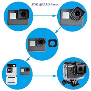 Suptig Replacement Waterproof Case Protective Housing Compatible for GoPro Hero 7 Black Hero 6 Hero 5 Underwater Use - Water Resistant up to 147ft (45m)
