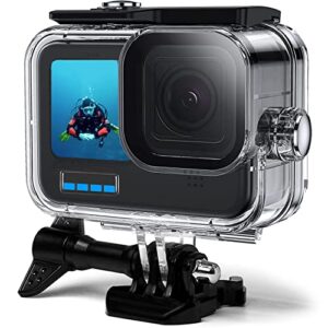 okfun waterproof housing case for go pro hero 11 black/hero 10 black/hero 9 black,protective underwater dive case shell for go pro hero11/hero10/hero9 action camera,with mount and thumbscrew