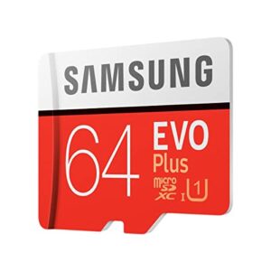 Samsung MicroSD EVO Plus Series 100MB/s (U3) Micro SDXC Memory Card with Adapter MB-MC64GA (64GB)