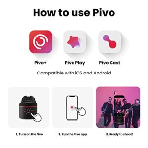 Pivo Pod Lite Classic Auto Face Tracking Phone Holder, 360° Rotation, Content Creator Essentials, Vlogging, Live Stream, Selfie, Makeup, YouTube, TikTok, Compatible with iPhone and Android