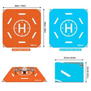 STARTRC Drone Landing Pad Pro, Universal Waterproof Portable Fast-Foldable Helipad for DJI Mini 2 SE/Air 2S/Mini 2/Mini 3 Pro/Mavic 3/Mavic 2/Holy Stone/FPV Drone/DJI Avata/RC Quadcopters (20-inch)