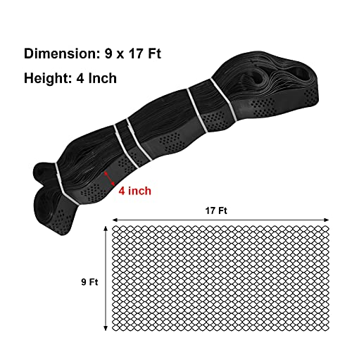 Suninlife Geo Grid Ground Grid 4" Thick Geo Cell Grid 9 x 17 Ft Ground Stabilization Grid 1885 LBS Per Sq Strength Gravel Ground Grid for Slope Driveways and Garden