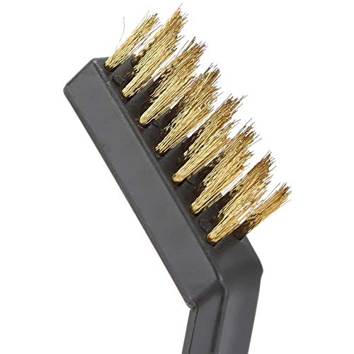 Fdit 3pcs Mini Wire Brush Curved Handle Masonry Brush Wire Bristle for Cleaning Tree Trunk Burr Bonsai Brush Garden Cleaning Tool