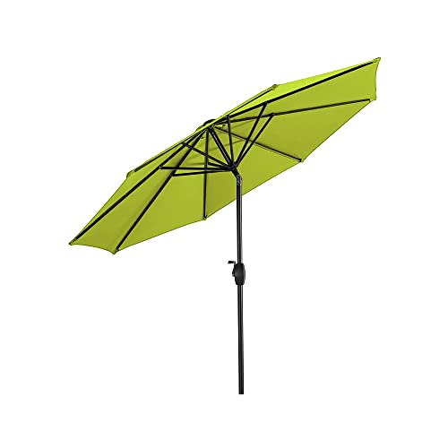 WO Home Furniture Patio Umbrella 9ft Outdoor Market Table Round Umbrella Sun Shade (Lime Green)