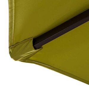 WO Home Furniture Patio Umbrella 9ft Outdoor Market Table Round Umbrella Sun Shade (Lime Green)