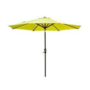 WO Home Furniture Patio Umbrella 9ft Outdoor Market Table Round Umbrella Sun Shade (Lime Green)