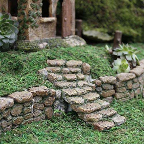 TG,LLC Treasure Gurus Miniature Stone Steps Fairy Garden Ornament Cobblestone Stairs Dollhouse Accessory