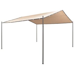 gazebo pavilion tent canopy,grill gazebo,rv carport,heavy duty tents for parties,outdoor gazebo,shade tent,wedding tent,for outdoor,backyard,garden,lawns,13′ 1″ x13′ 1″ steel beige