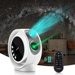 laview galaxy/star projector, adjustable hd projector with 130 ft² projection area, with changing nebula, auto-off timer, remote control, for home decoration/bedroom night light, 2 replaceable discs
