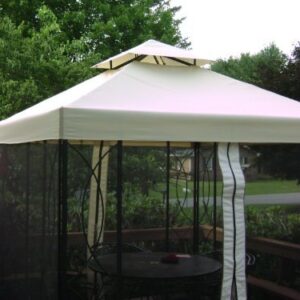 8' X 8' Replacement Canopy Top Cover and Netting Set for Lowe's Garden Treasure 8'x8' Gazebo