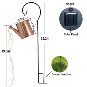 Garden Decor Solar Lights Outdoor Watering Can Decoration Hanging Lantern Waterproof for Lawn Patio Garden Courtyard Yard Pathway Walkway Outdoor Gardening Gifts, Grandma Mom Birthday Gifts Women