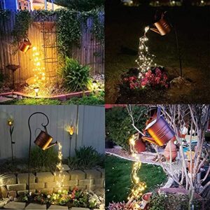 Garden Decor Solar Lights Outdoor Watering Can Decoration Hanging Lantern Waterproof for Lawn Patio Garden Courtyard Yard Pathway Walkway Outdoor Gardening Gifts, Grandma Mom Birthday Gifts Women