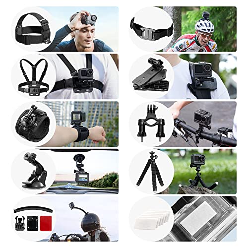 AKASO Outdoor Sports Action Camera Accessories Kit 42 in 1 EK7000/ EK7000 Pro/ Brave 4/ Brave 7 LE/ Brave 7/ Brave 8/ V50X/ V50 Pro/ V50 Elite/ Go Pro Hero 11 10 9