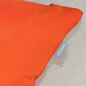 Set of 4 Outdoor Pillow Covers, Waterproof Decorative Square Throw Pillow Case for Garden Patio Tent Couch (Cover Only,No Insert) (Orange, 18x18 inch/ 45x45cm)