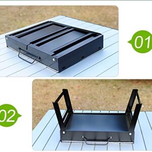 Charcoal Grill Barbecue Portable BBQ - Stainless Steel Folding Grill Tabletop Outdoor Smoker BBQ for Picnic Garden Terrace Camping Travel、travel bbq