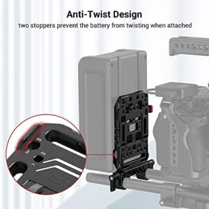 SmallRig V Mount Battery Plate, V-Lock Mount Battery Plate with 15mm Rod Clamp & Adjustable Arm for Power Supply - 2991
