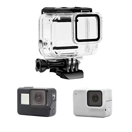 FitStill Waterproof Housing Case for GoPro Hero 7 White & Silver, Protective 45m Underwater Dive Case Shell with Bracket Accessories for Go Pro Hero7 Action Camera