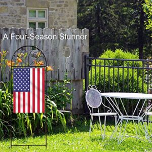 YEAHOME Garden Flag Holder Stand - Weather-Proof Yard Flag Pole Premium Metal Powder-Coated Garden Flag Arbor, Garden Flag Stakes Outdoor Decor for for American Flag, All Seasons Garden Flags