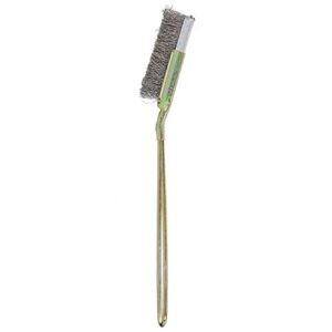 haofy curved head brush, bonsai brush, straight head steel soft bonsai brush, garden washing tool, for garden, flower, plants(curved head 23cm)