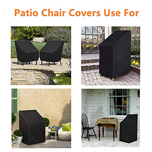 Outdoor Furniture Cover Waterproof ,Patio Chair Covers for Outdoor Furniture,Lounge Chair Covers Waterproof Outdoor Sun Protection Anti-Snow 38in*31in*31in Black M (01)