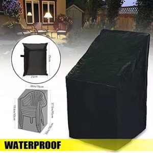 Outdoor Furniture Cover Waterproof ,Patio Chair Covers for Outdoor Furniture,Lounge Chair Covers Waterproof Outdoor Sun Protection Anti-Snow 38in*31in*31in Black M (01)